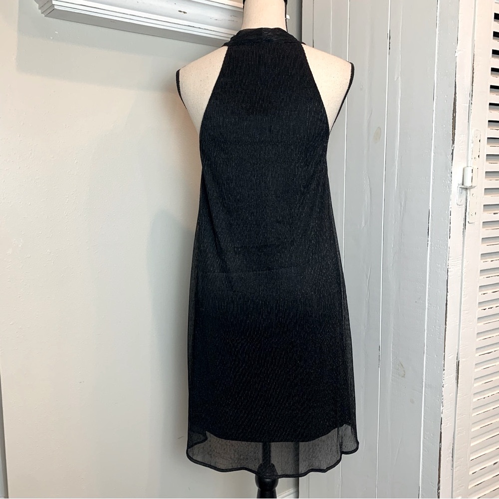 NWT Francesca’s Black Sleeveless V-Neck Dress Small - Picture 2 of 8